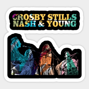 Grosby stills nash and young - Wpap vintage Sticker